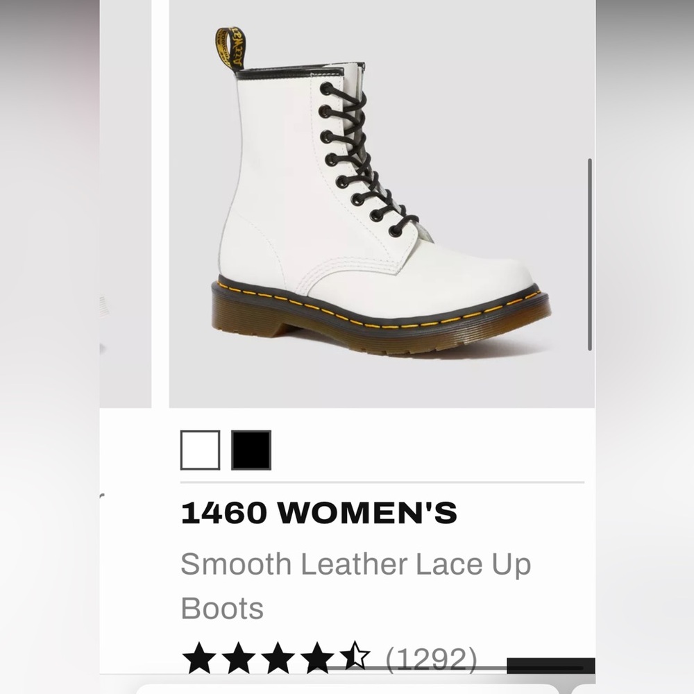 Dr. Martens White 1460 women’s boots